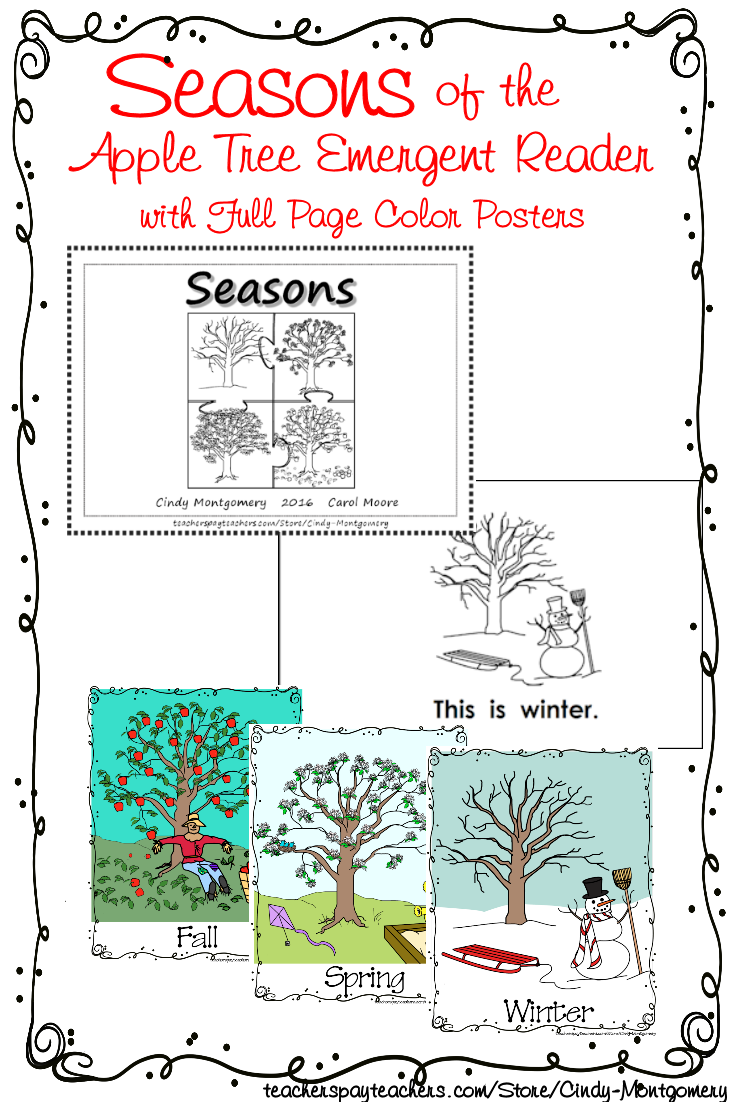Seasons of the Apple Tree Emergent Reader and Color Posters | Every Day ...