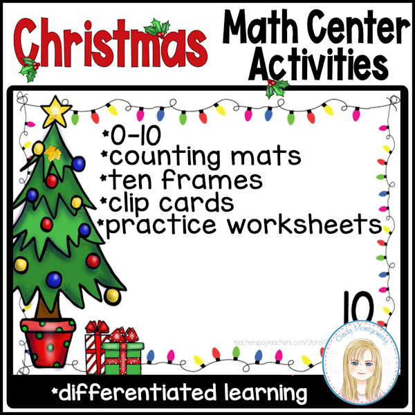 Christmas Math Centers and Worksheets | Every Day Is The Weekend